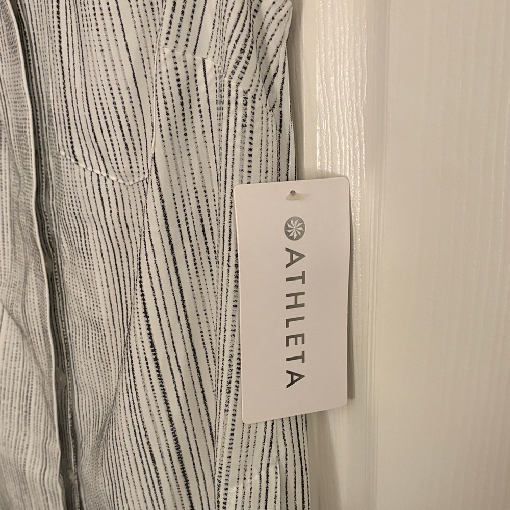 Athleta Black and White Striped Tank Top - Picture 3 of 6